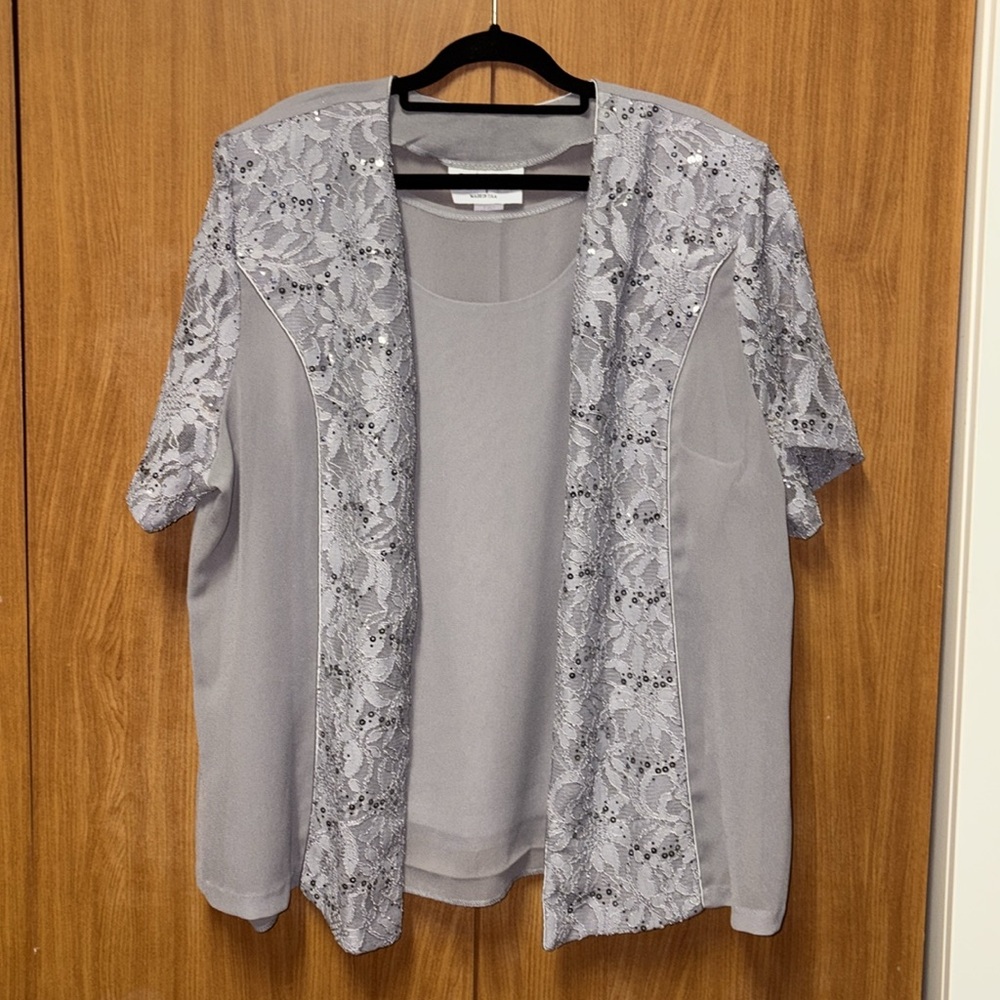 🏡 Clara Formal 3 Piece Ensemble - Gray - Size 3X - Picture 4 of 12